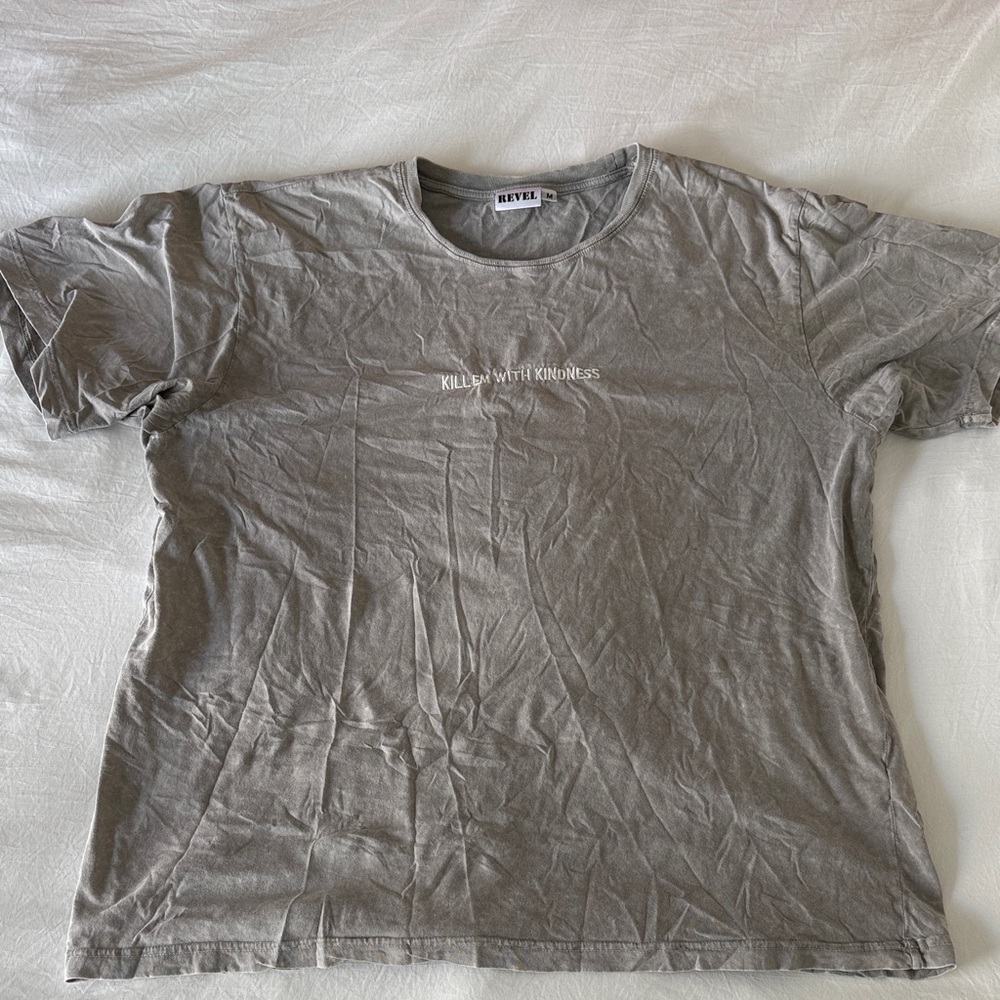 Gray T-Shirt for Women - oversized - killem with kindness